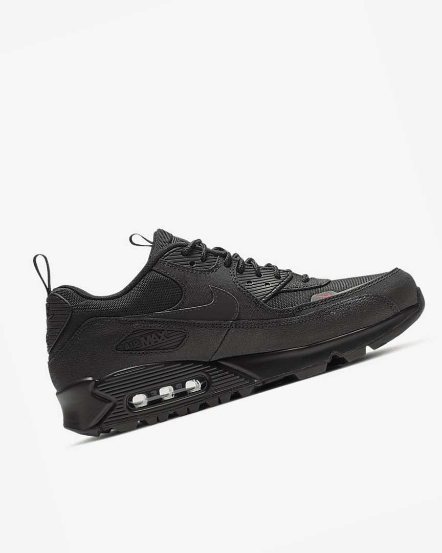 Black / Black Men's Nike Air Max 90 Surplus Sneakers | UK5023