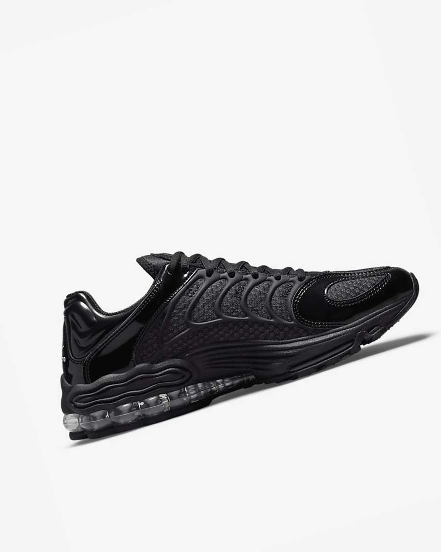 Black / Black / Metal Silver / Black Men's Nike Air Tuned Max Sneakers | UK4960