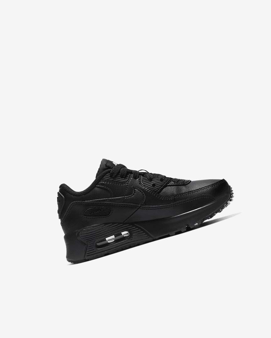 Black / Black / White / Black Boys' Nike Air Max 90 Casual Shoes | UK2597