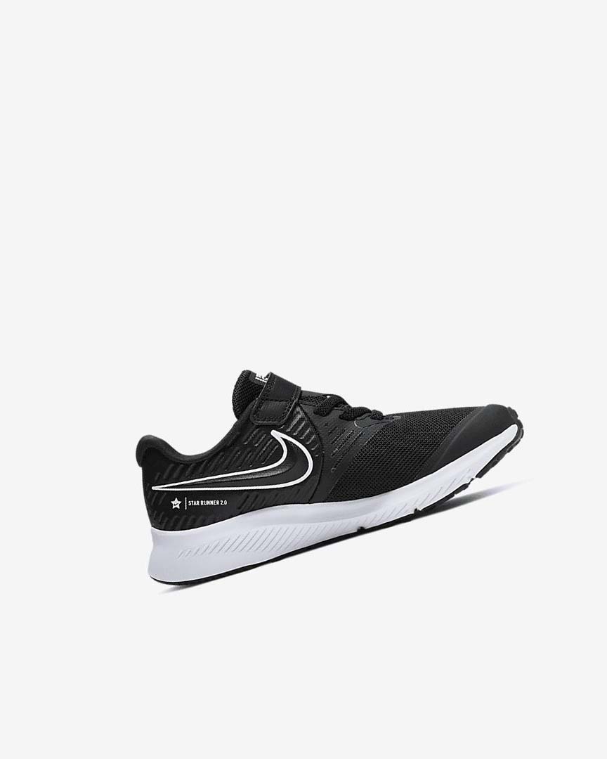 Black / Black / White Boys' Nike Star Runner 2 Running Shoes | UK5269