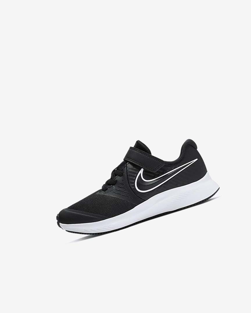 Black / Black / White Boys\' Nike Star Runner 2 Running Shoes | UK5269