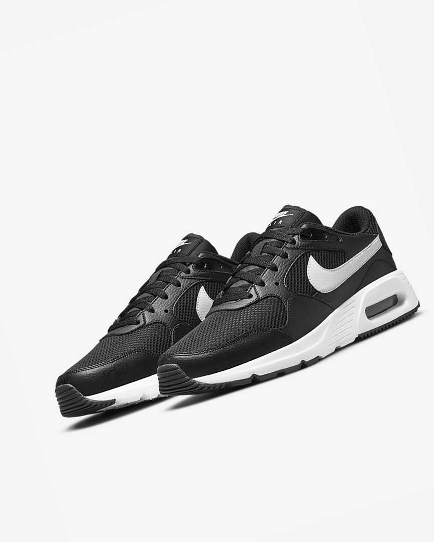 Black / Black / White Men's Nike Air Max SC Sneakers | UK4828