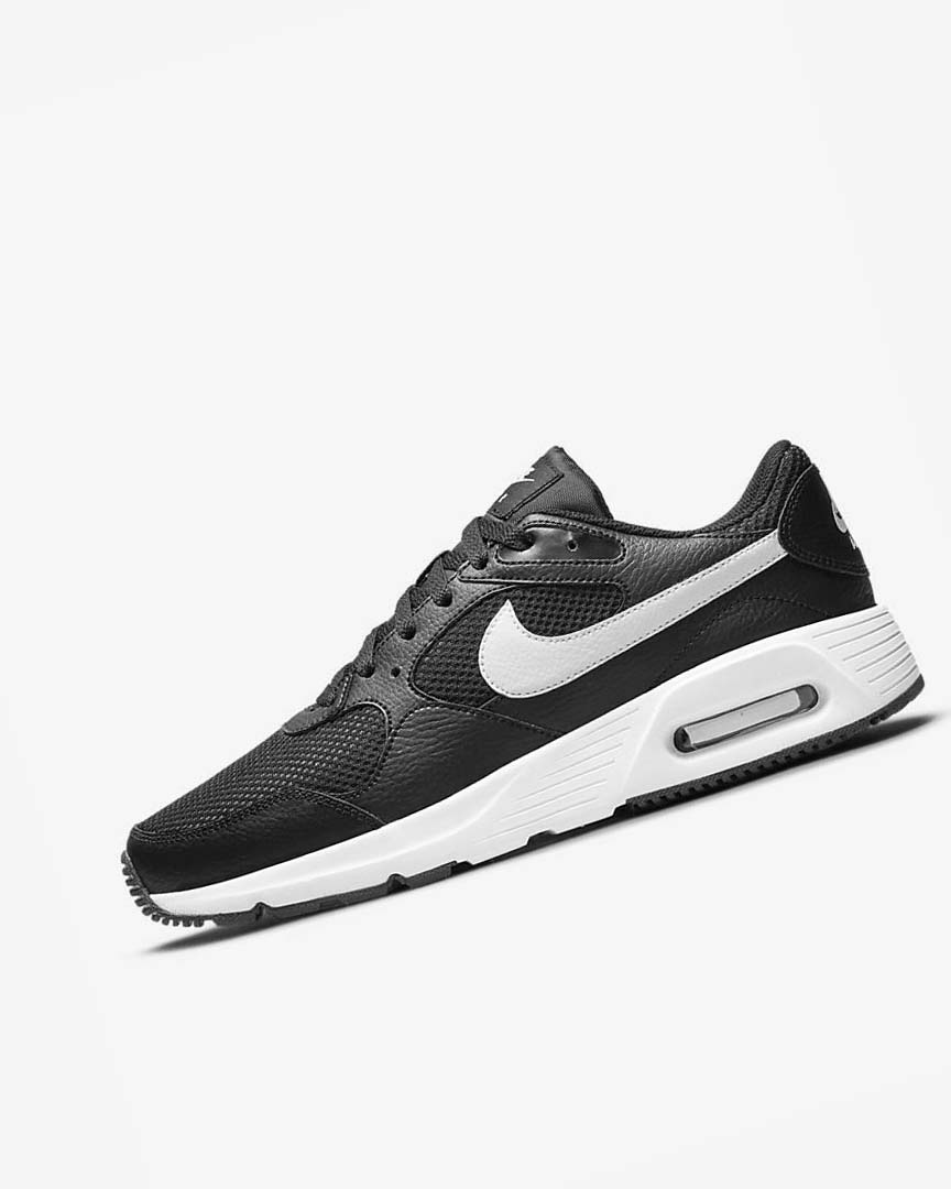 Black / Black / White Men\'s Nike Air Max SC Sneakers | UK4828