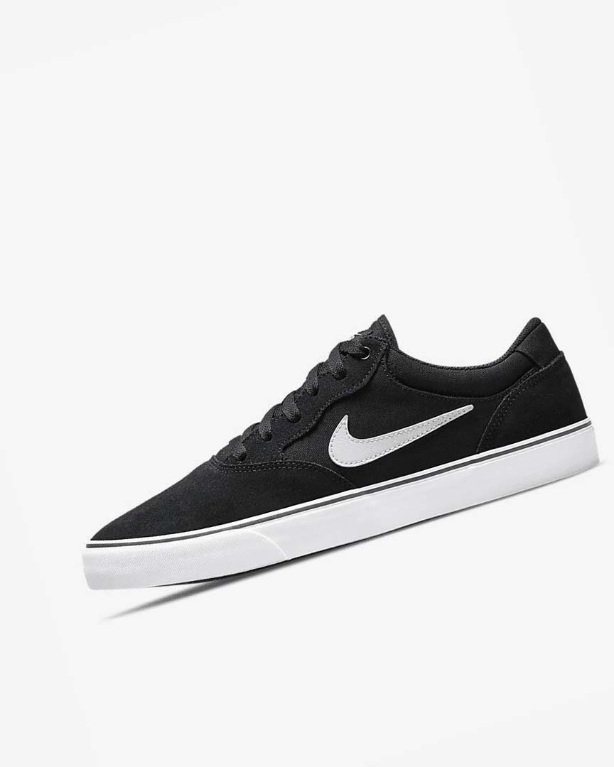 Black / Black / White Men\'s Nike SB Chron 2 Skate Shoes | UK2218