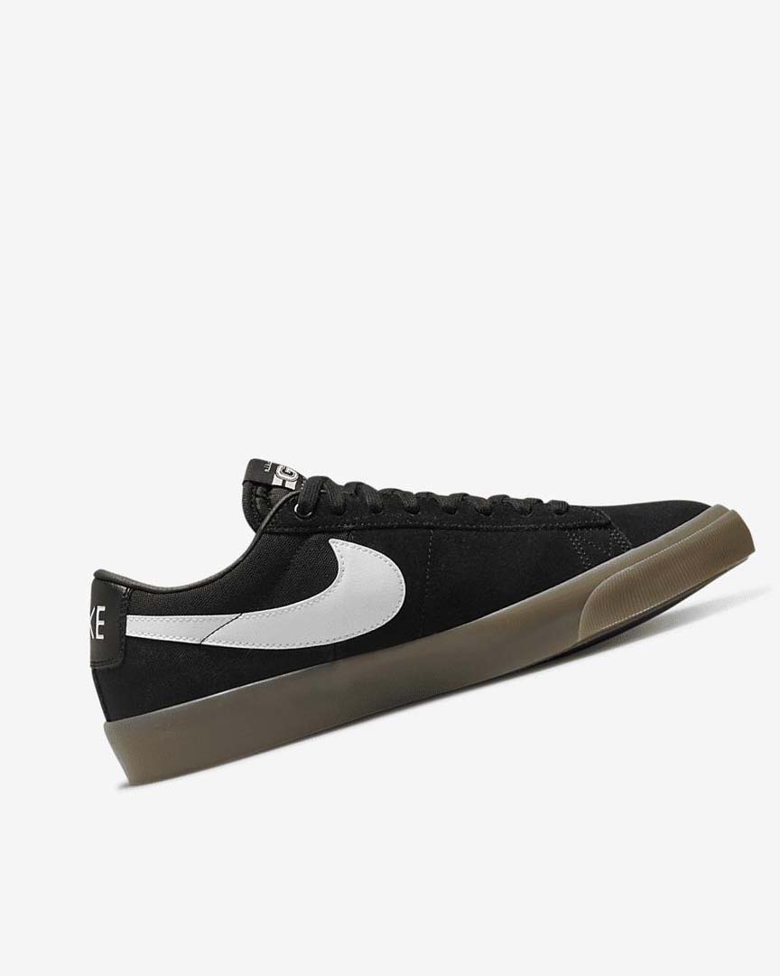 Black / Black / White / White Women's Nike SB Zoom Blazer Low Pro GT Skate Shoes | UK3198