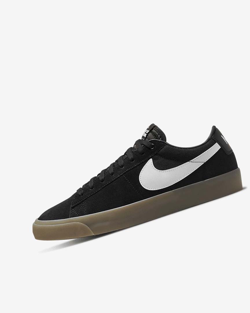 Black / Black / White / White Women\'s Nike SB Zoom Blazer Low Pro GT Skate Shoes | UK3198