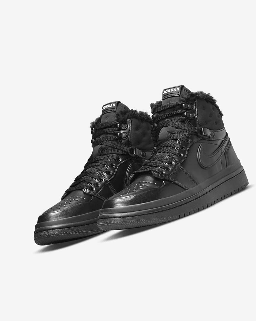 Black / Black / White Women's Nike Air Jordan 1 Acclimate Sneakers | UK3284