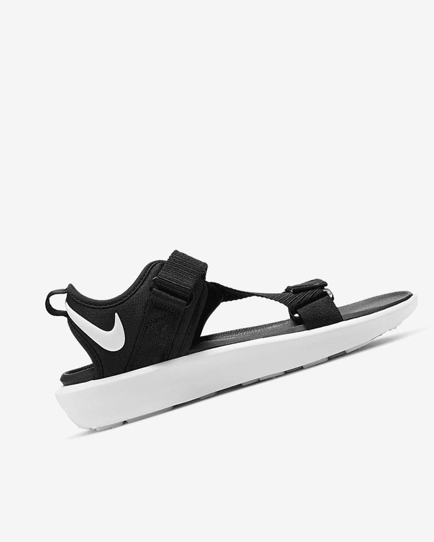 Black / Black / White Women's Nike Vista Sandals | UK4890