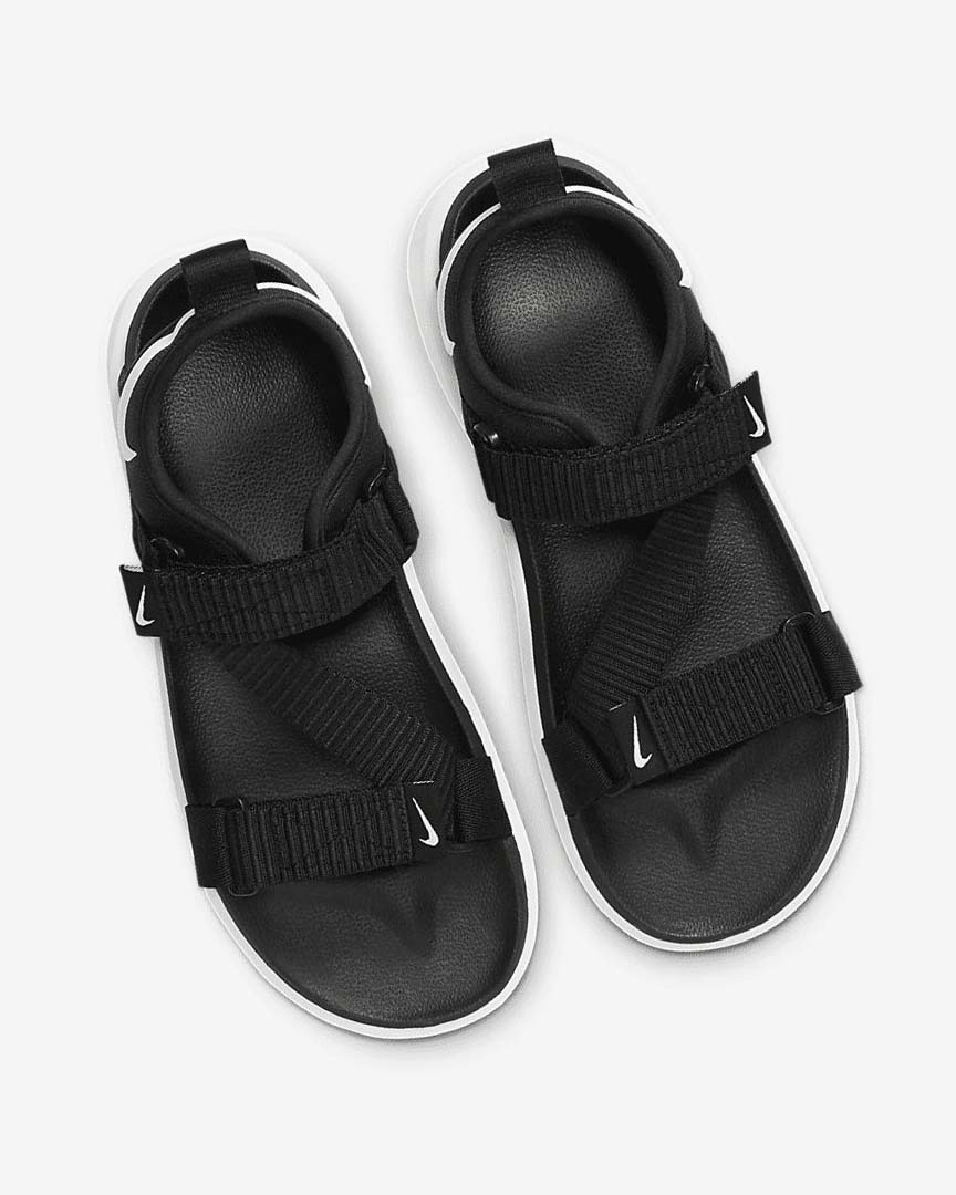 Black / Black / White Women's Nike Vista Sandals | UK4890