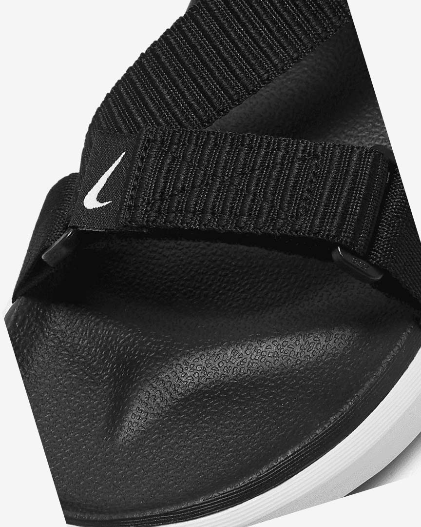 Black / Black / White Women's Nike Vista Sandals | UK4890