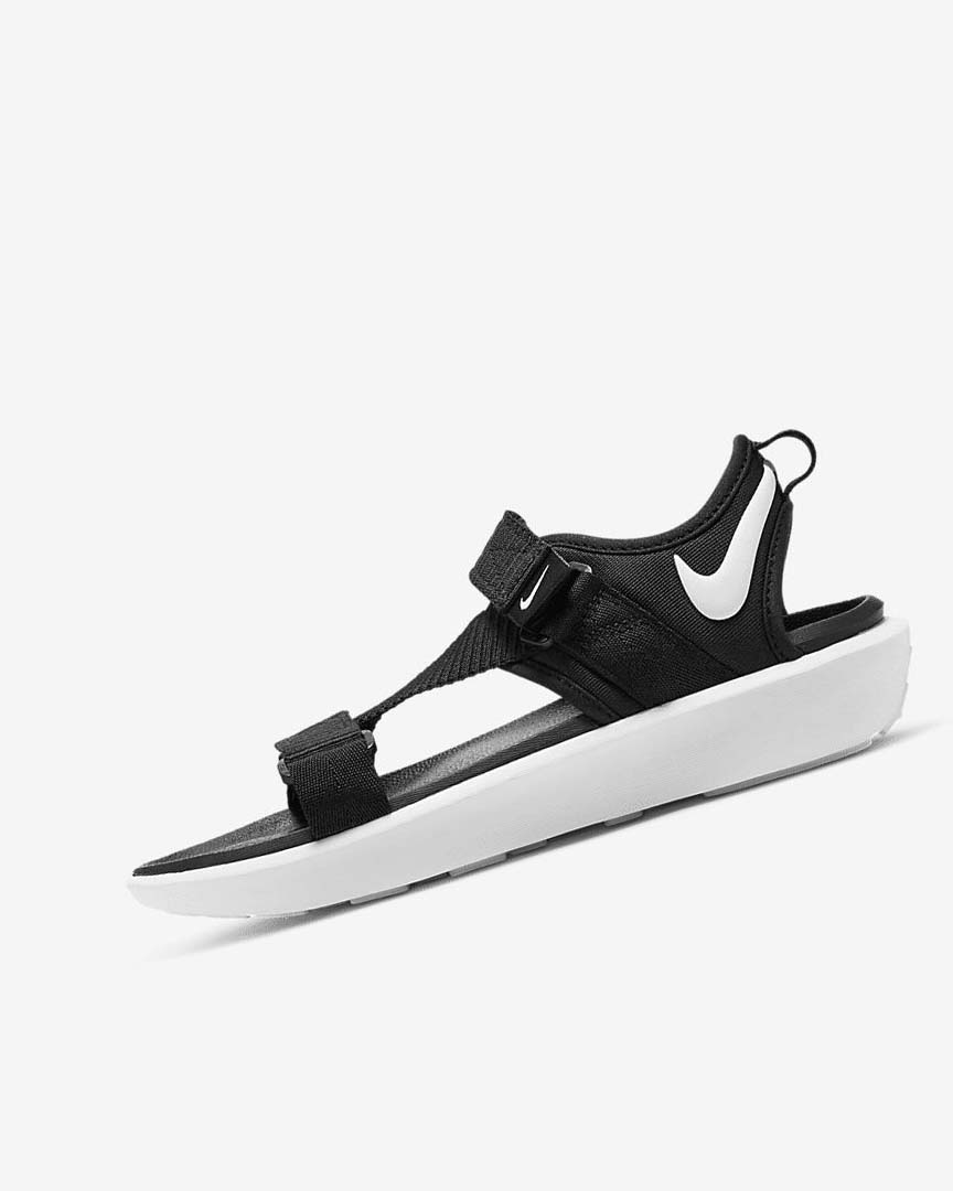 Black / Black / White Women\'s Nike Vista Sandals | UK4890