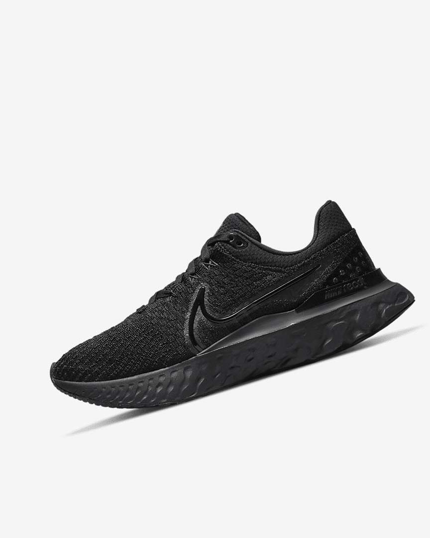 Black / Black Women\'s Nike React Infinity Run Flyknit 3 Running Shoes | UK5060