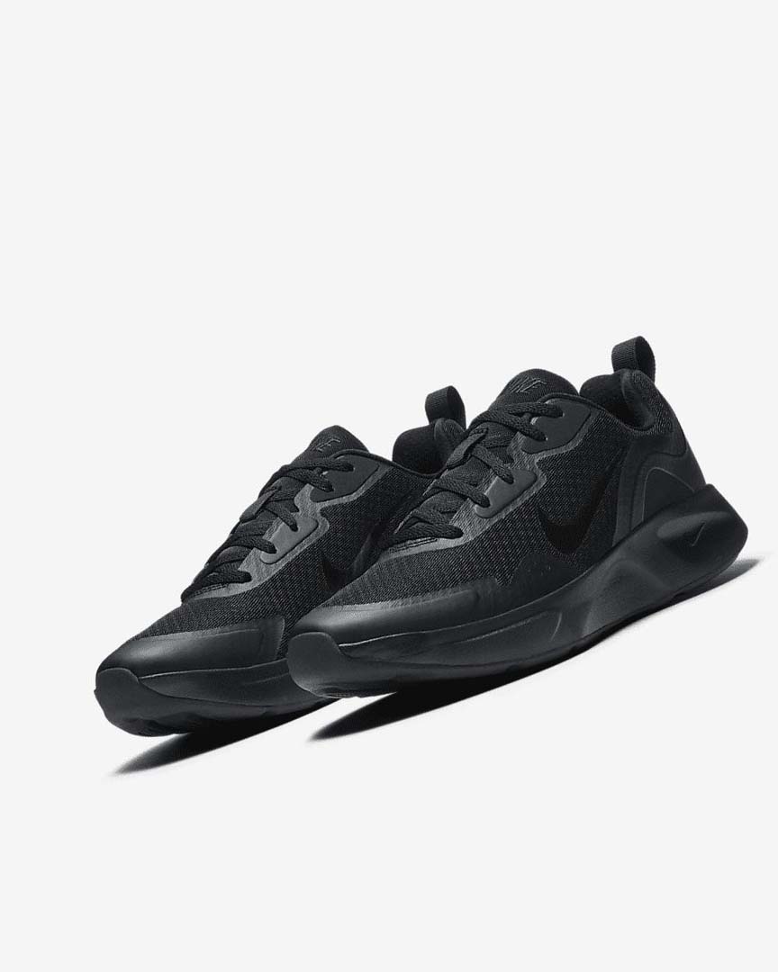 Black / Black Women's Nike Wearallday Sneakers | UK3047