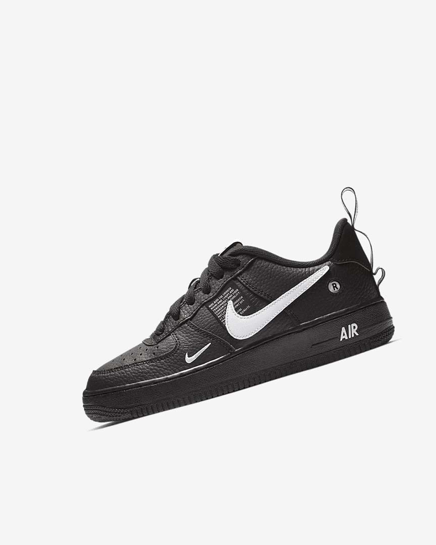 Black / Black / Yellow / White Boys\' Nike Air Force 1 LV8 Utility Sneakers | UK5011