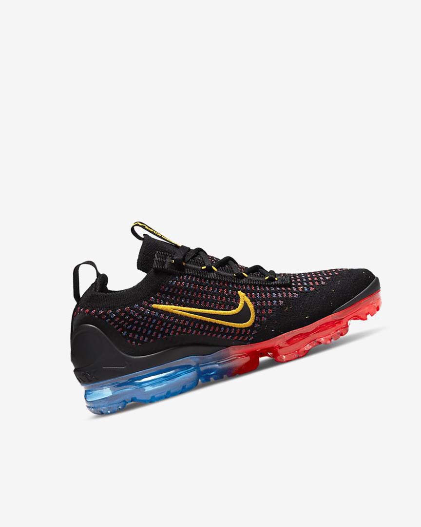 Black / Blue / Light Red / Gold Boys' Nike Air VaporMax 2021 FK Sneakers | UK4970