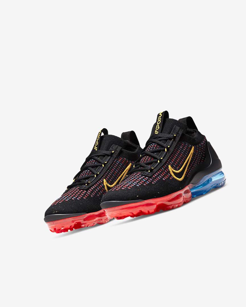 Black / Blue / Light Red / Gold Boys' Nike Air VaporMax 2021 FK Sneakers | UK4970