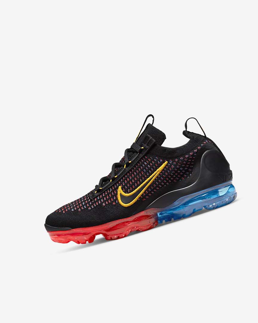 Black / Blue / Light Red / Gold Boys\' Nike Air VaporMax 2021 FK Sneakers | UK4970