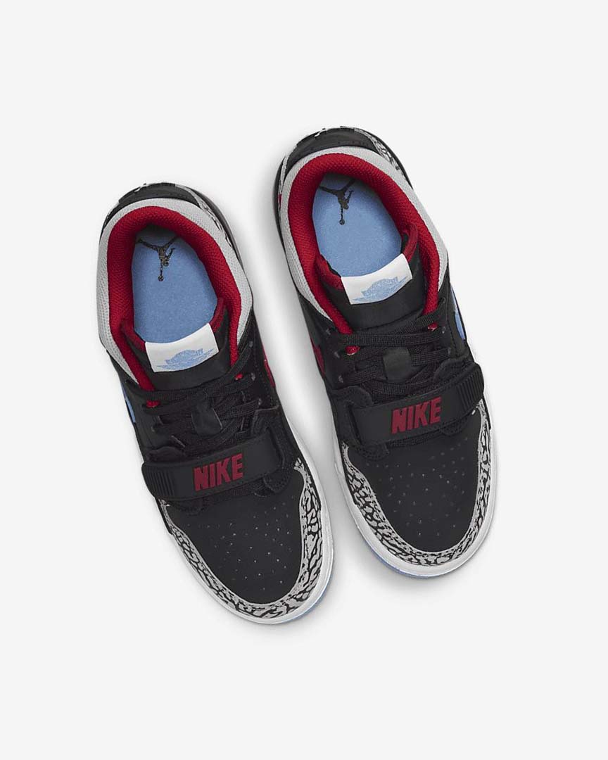 Black / Blue / Red / Grey Boys' Nike Air Jordan Legacy 312 Low Basketball Shoes | UK1118