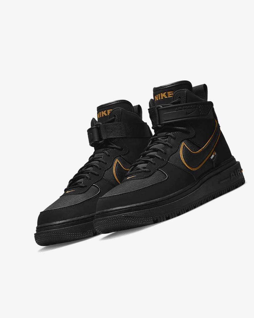 Black / Brown / Gold / Black Men's Nike Air Force 1 Boots | UK5371