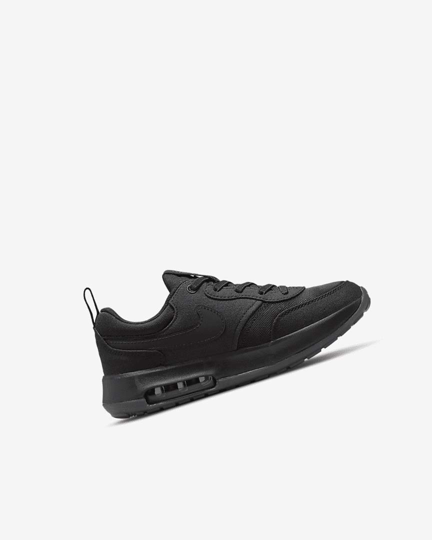 Black / Dark Grey / Black Girls' Nike Air Max Motif Shoes | UK4981