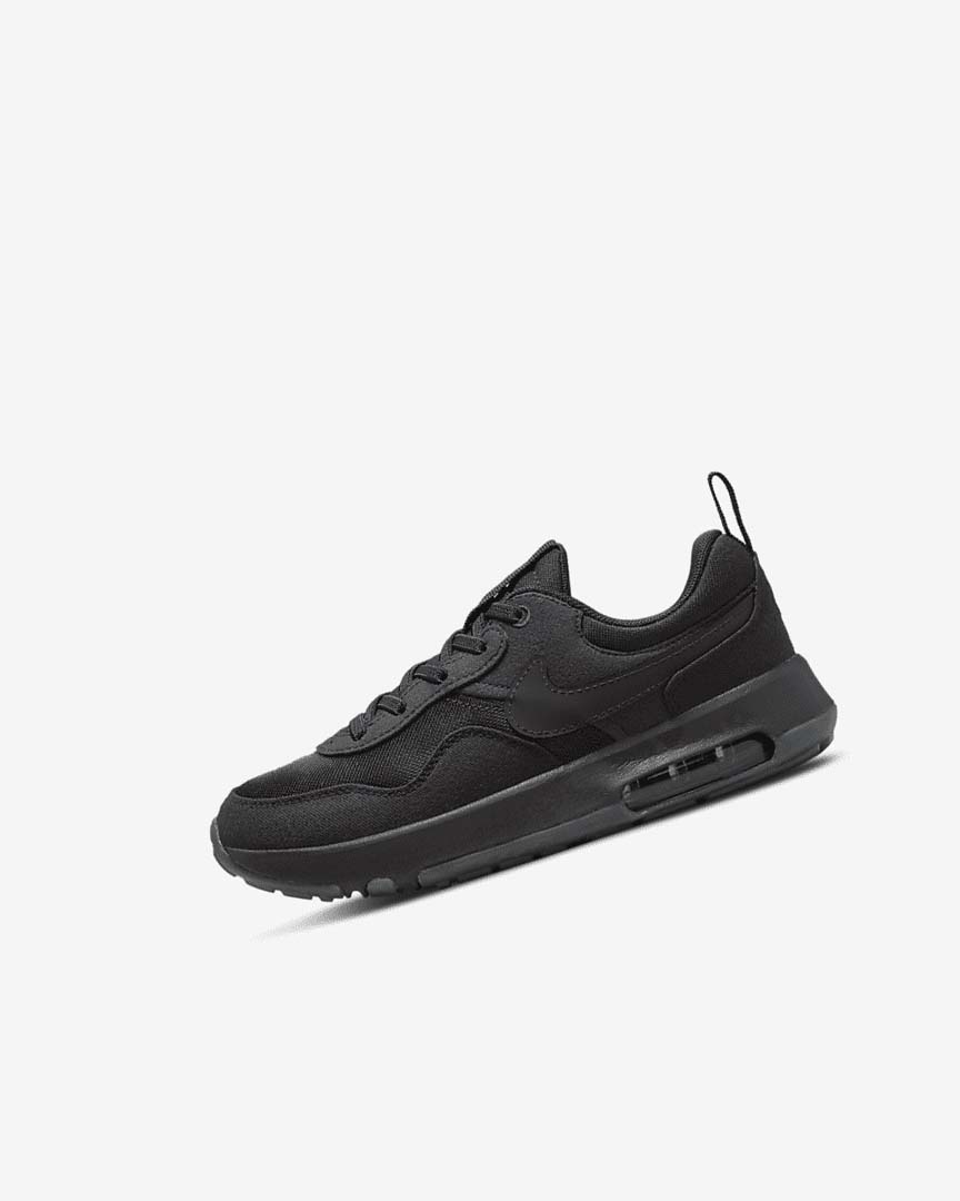 Black / Dark Grey / Black Girls\' Nike Air Max Motif Shoes | UK4981