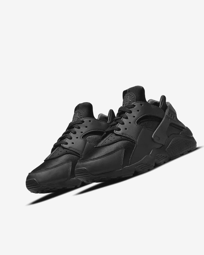 Black / Dark Grey / Black Men's Nike Air Huarache Sneakers | UK2520