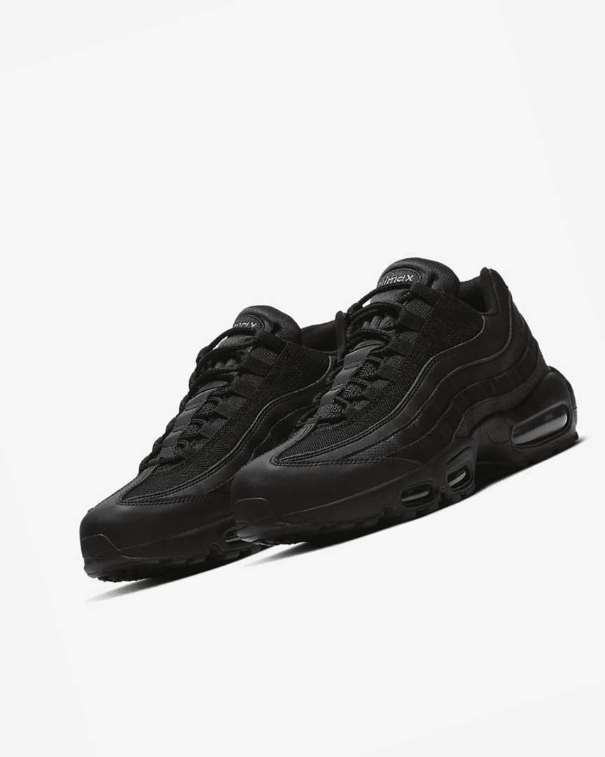 Black / Dark Grey / Black Men's Nike Air Max 95 Essential Casual Shoes | UK3195