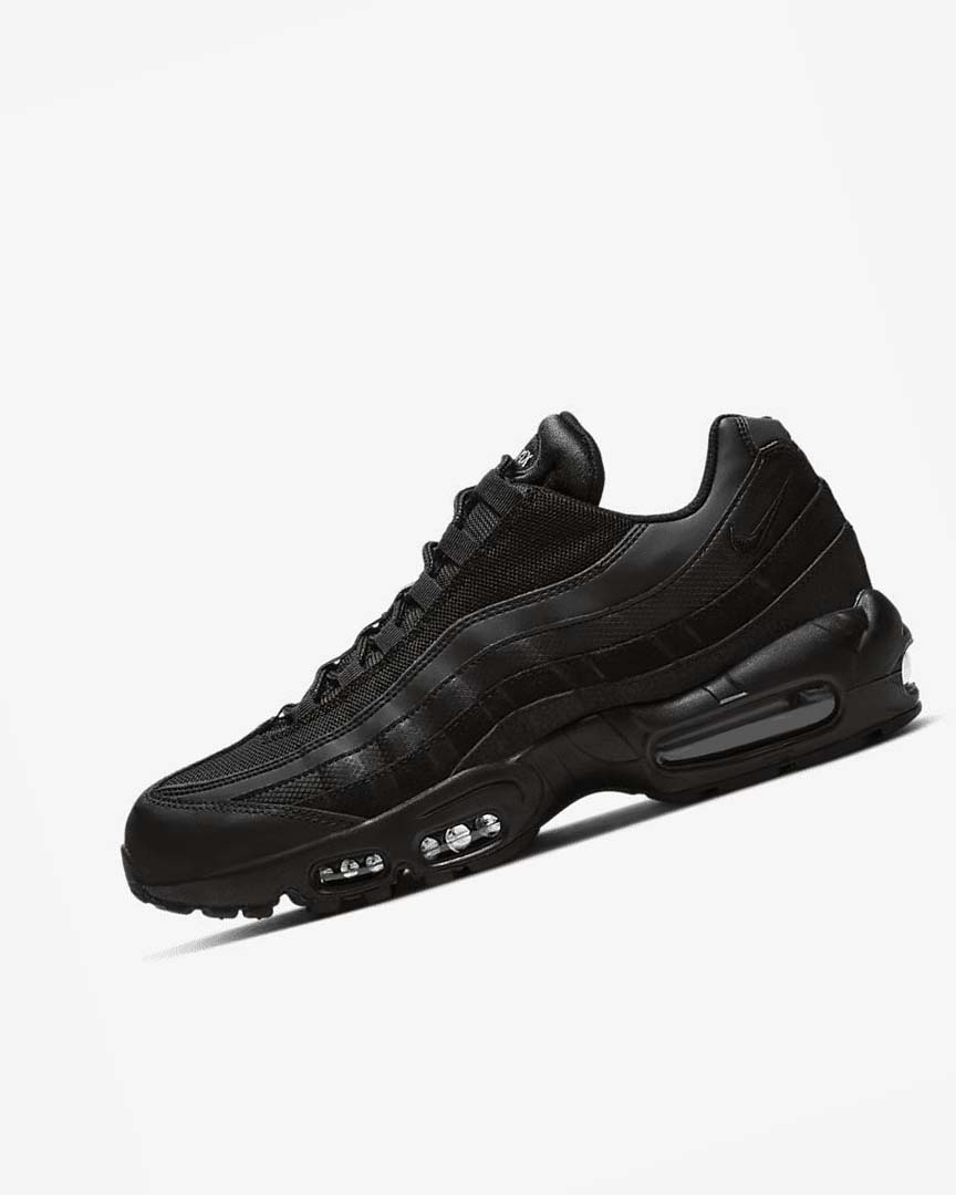 Black / Dark Grey / Black Men\'s Nike Air Max 95 Essential Casual Shoes | UK3195