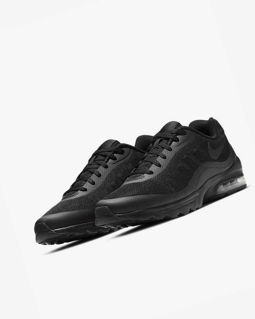 Black / Dark Grey / Black Men's Nike Air Max Invigor Casual Shoes | UK5589