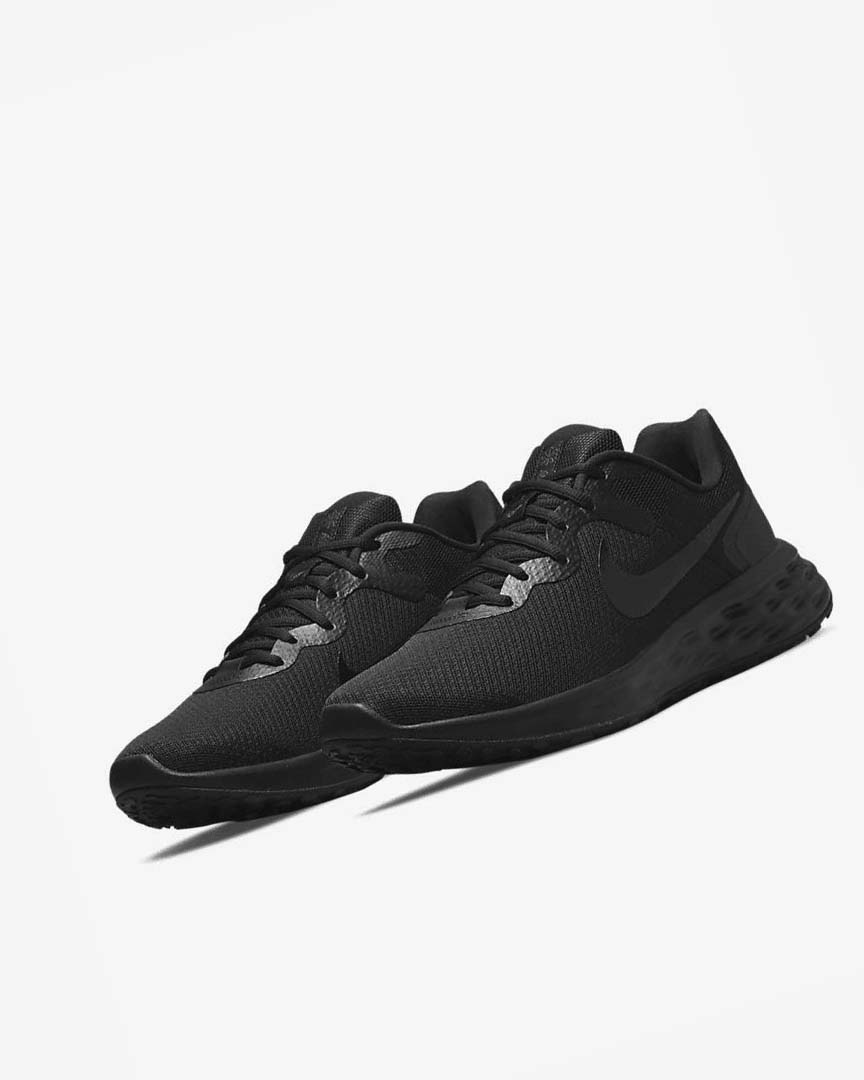 Black / Dark Grey / Black Men's Nike Revolution 6 Next Nature Running Shoes | UK2225