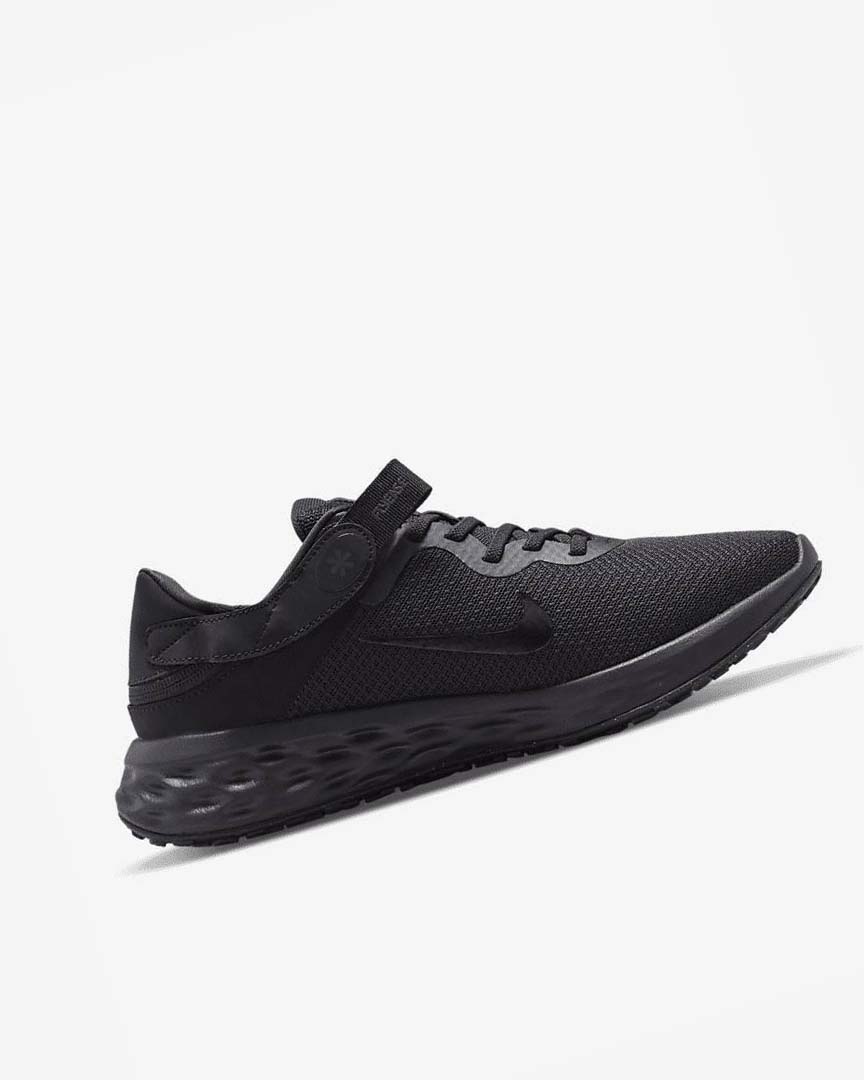 Black / Dark Grey / Black Men's Nike Revolution 6 FlyEase Next Nature Running Shoes | UK2979