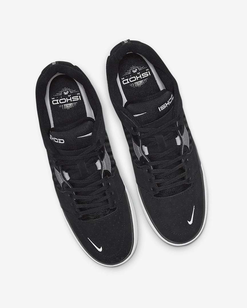 Black / Dark Grey / Black / White Women's Nike SB Ishod Wair Skate Shoes | UK4740