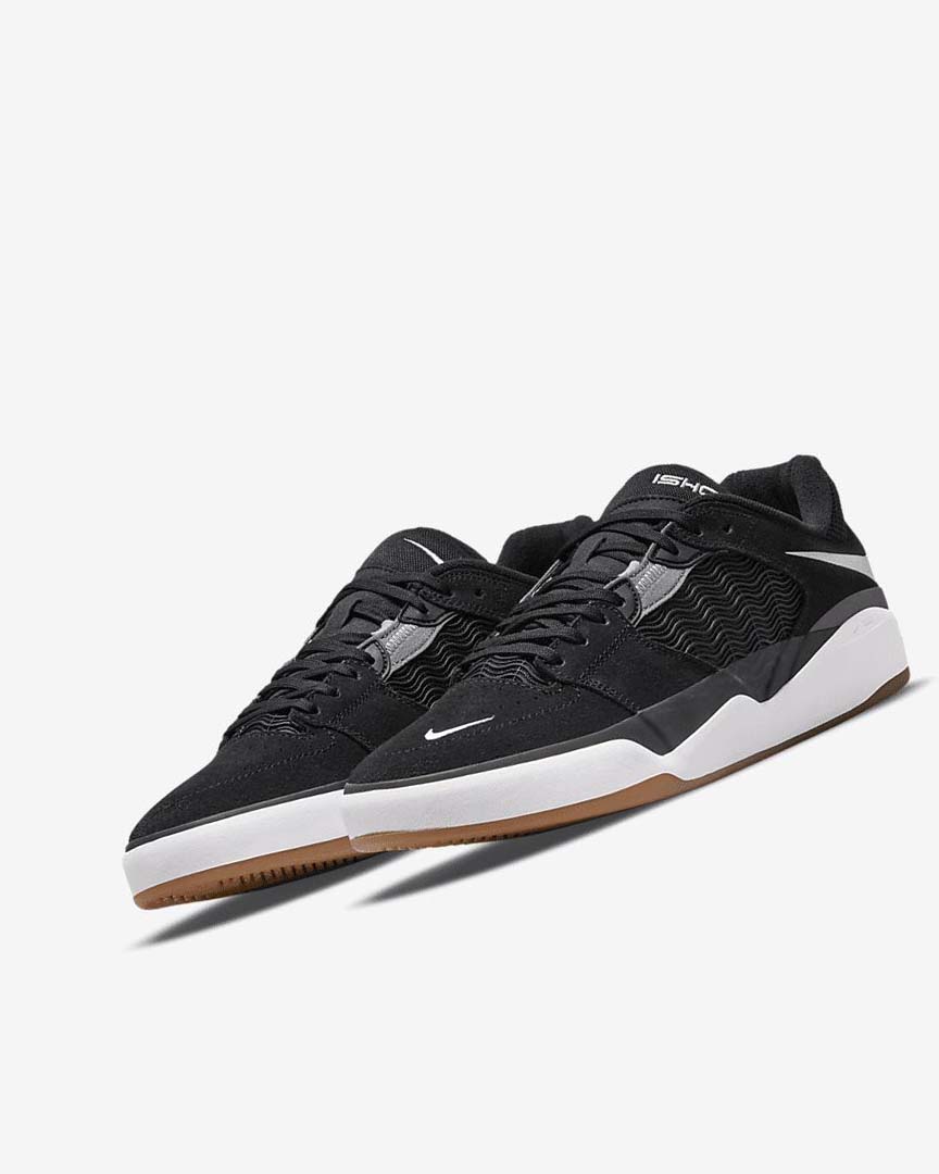 Black / Dark Grey / Black / White Women's Nike SB Ishod Wair Skate Shoes | UK4740