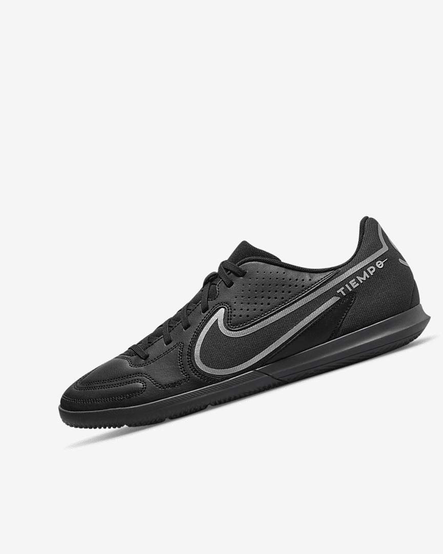 Black / Dark Grey / Black Women\'s Nike Tiempo Legend 9 Club IC Football Shoes | UK4878