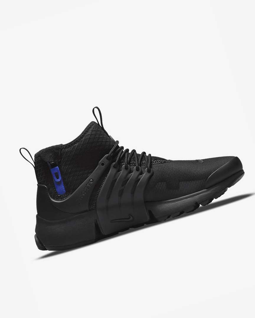 Black / Dark Grey / Blue / Red Men's Nike Air Presto Mid Utility Casual Shoes | UK4553