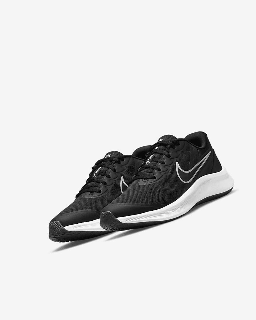 Black / Dark Grey / Dark Grey Boys' Nike Star Runner 3 Running Shoes | UK2569