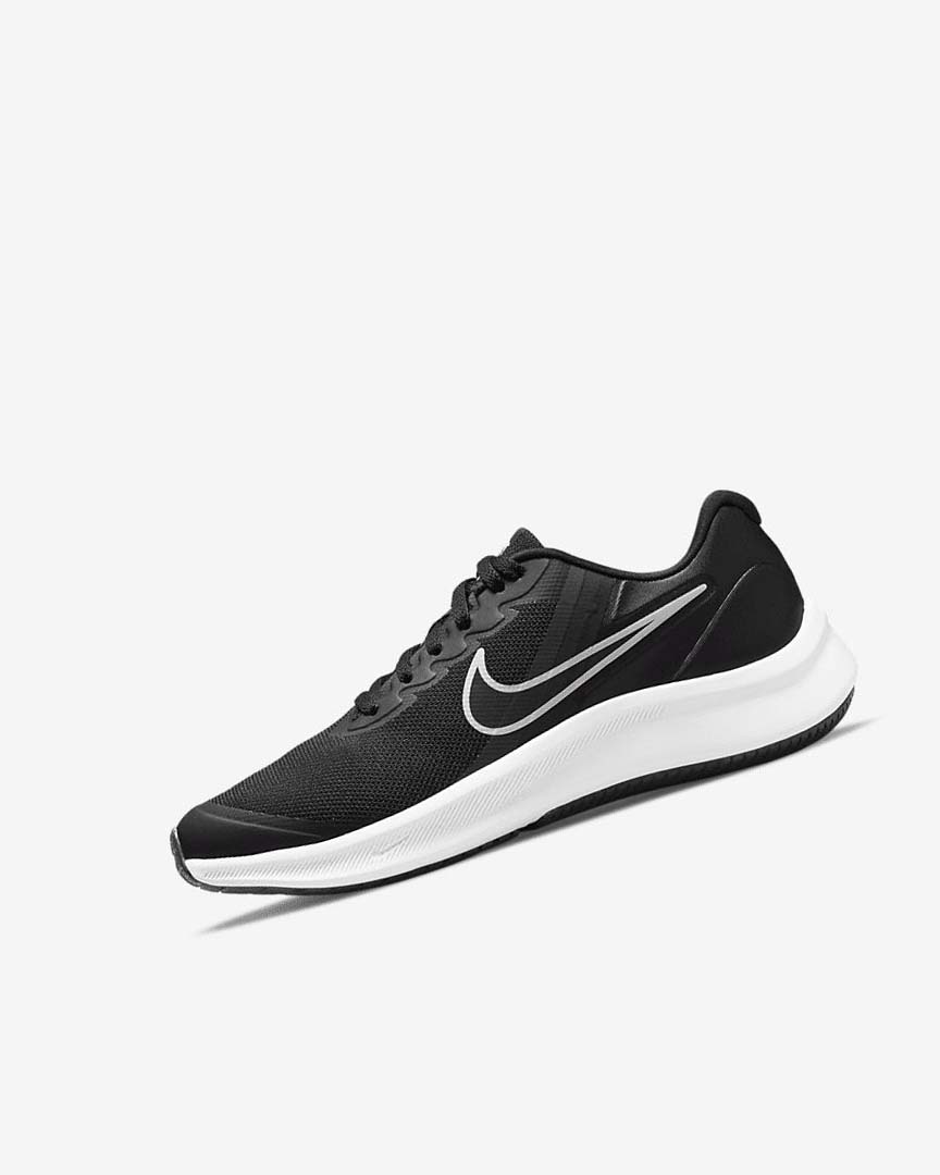 Black / Dark Grey / Dark Grey Boys\' Nike Star Runner 3 Running Shoes | UK2569