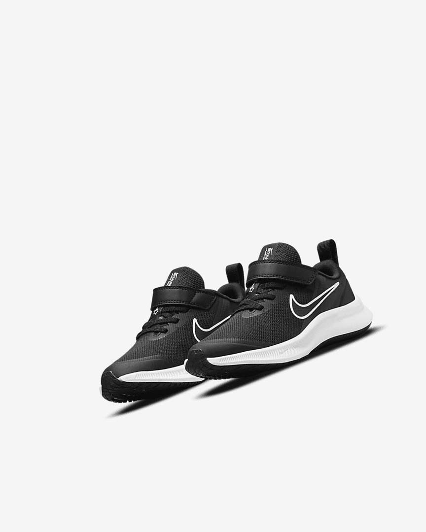 Black / Dark Grey / Dark Grey Boys' Nike Star Runner 3 Running Shoes | UK2662