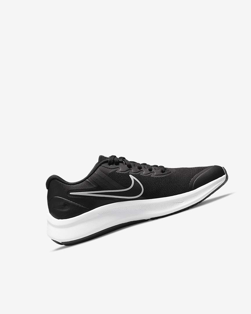 Black / Dark Grey / Dark Grey Girls' Nike Star Runner 3 Running Shoes | UK2812