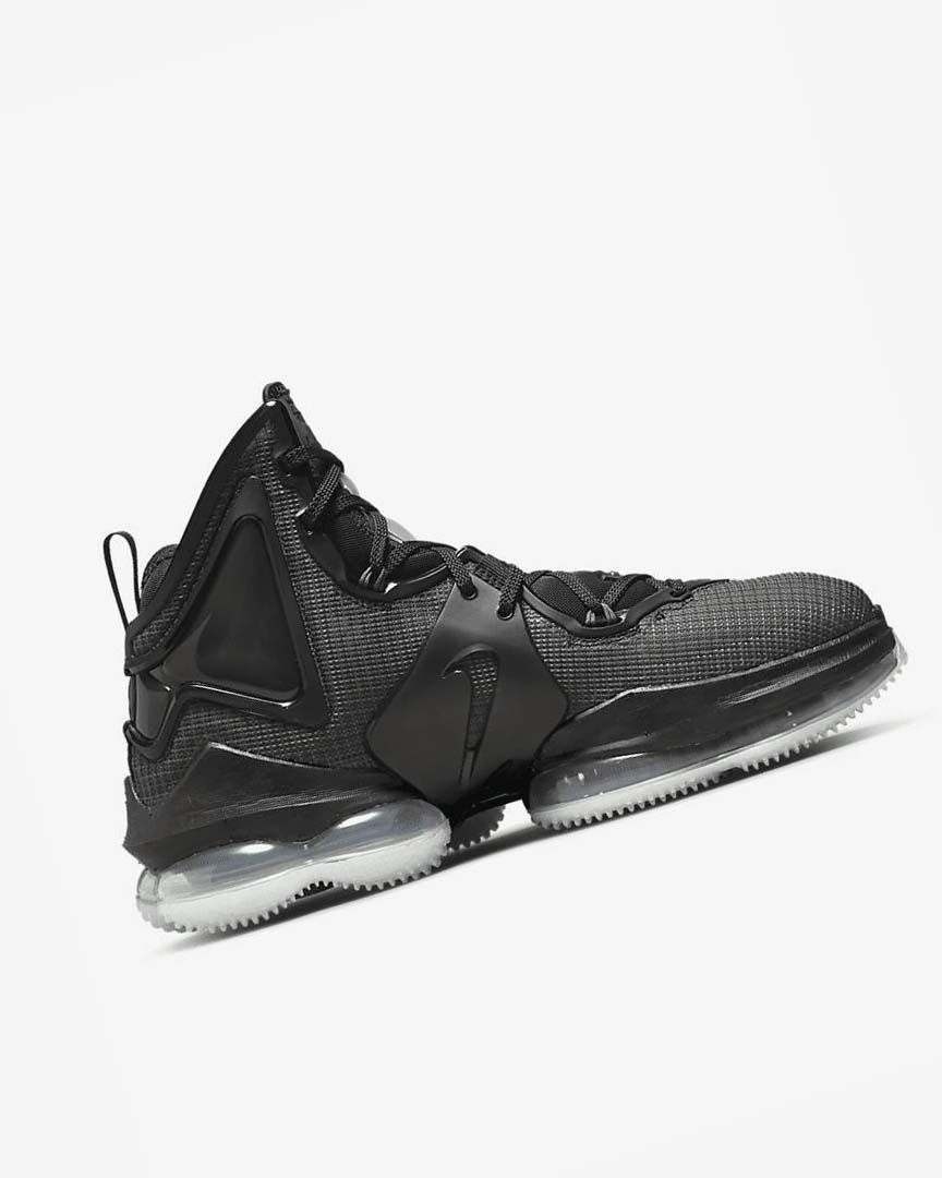 Black / Dark Grey / Green Men's Nike LeBron 19 Basketball Shoes | UK4616