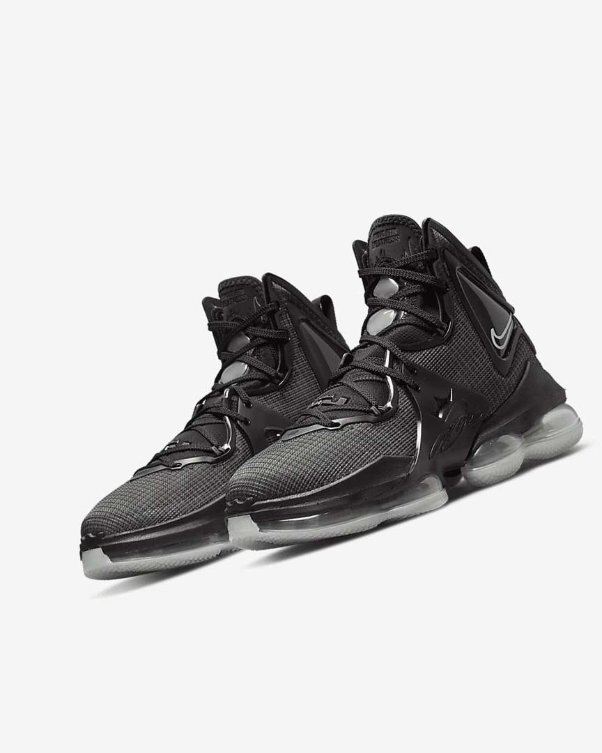 Black / Dark Grey / Green Women's Nike LeBron 19 Basketball Shoes | UK2540