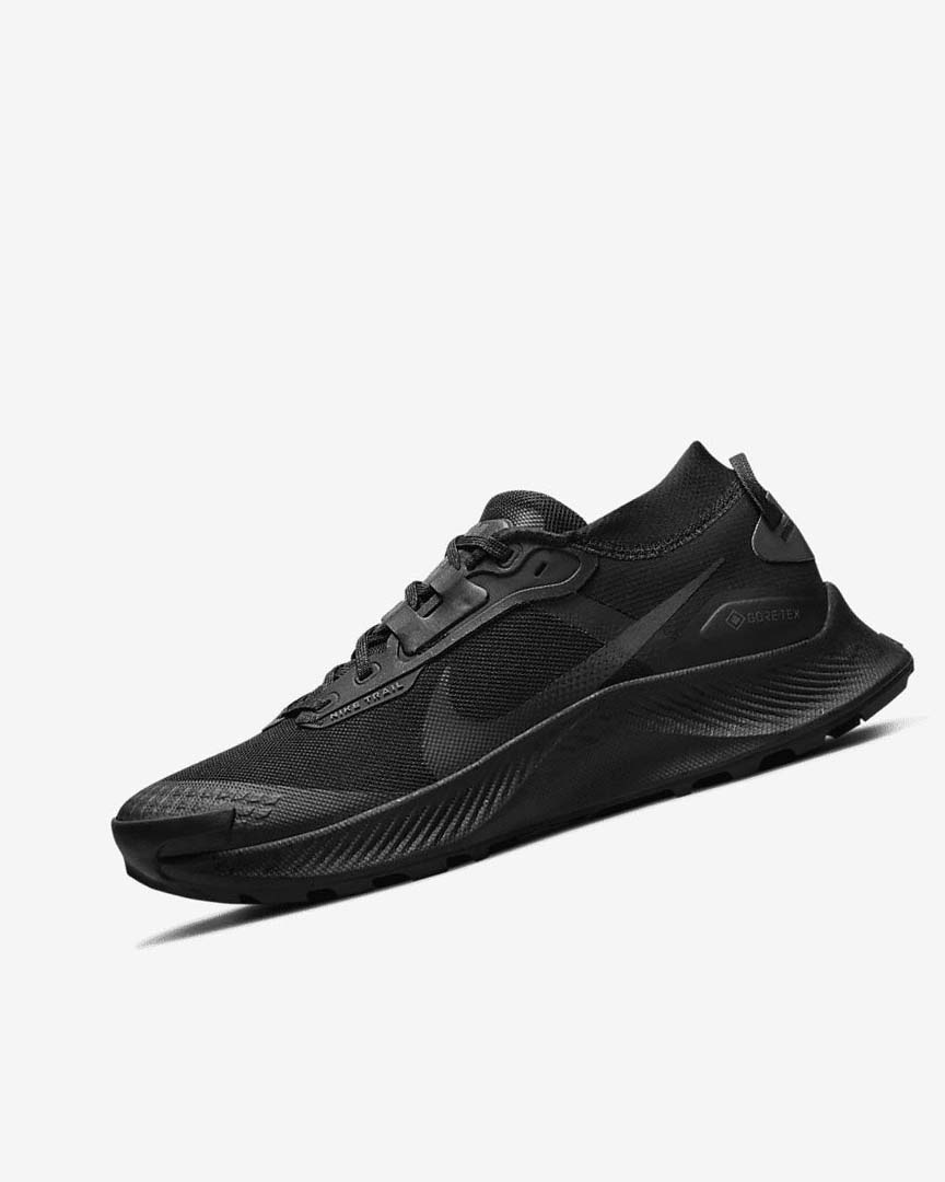 Black / Dark Grey / Grey / Black Women\'s Nike Pegasus Trail 3 GORE-TEX Waterproof Trail Running Shoes | UK4716