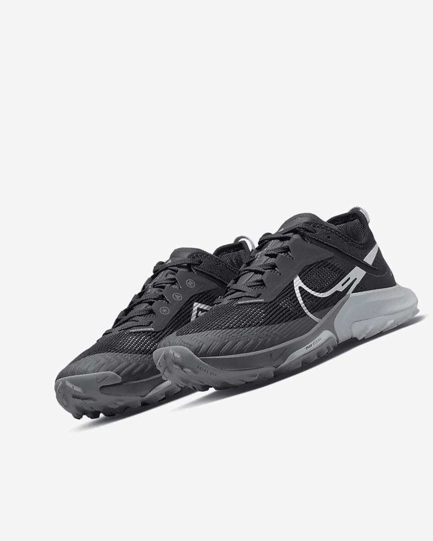 Black / Dark Grey / Grey / Platinum Women's Nike Air Zoom Terra Kiger 8 Trail Running Shoes | UK3095