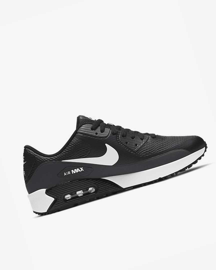 Black / Dark Grey / Grey / White Men's Nike Air Max 90 G Golf Shoes | UK2457