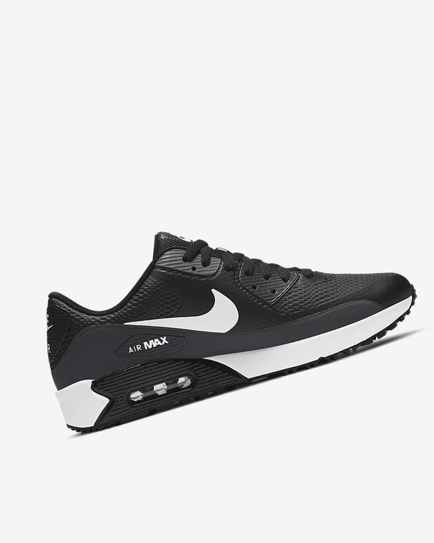 Black / Dark Grey / Grey / White Women's Nike Air Max 90 G Golf Shoes | UK4831