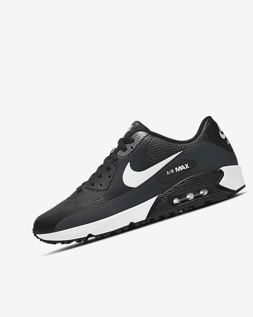 Black / Dark Grey / Grey / White Women\'s Nike Air Max 90 G Golf Shoes | UK4831