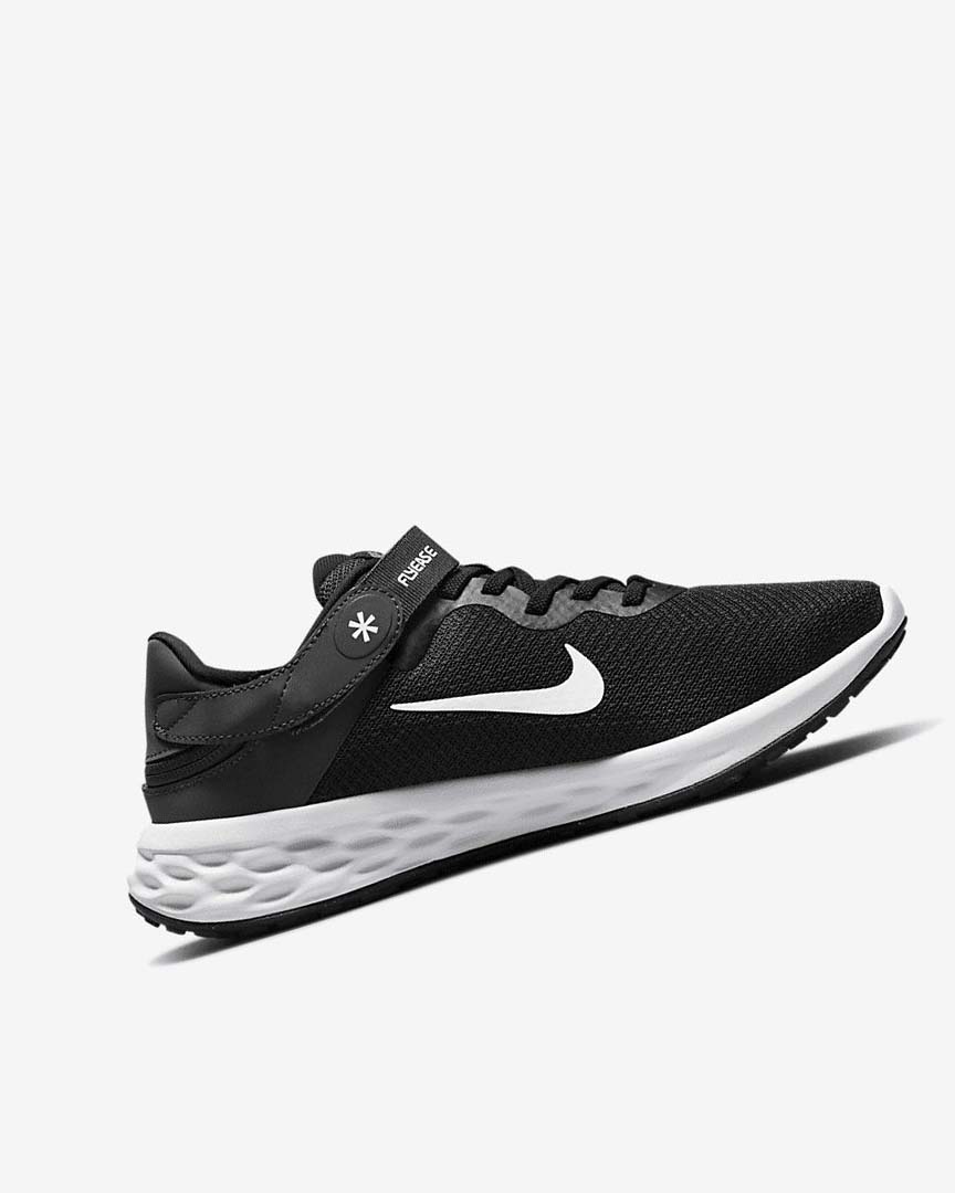 Black / Dark Grey / Grey / White Women's Nike Revolution 6 FlyEase Next Nature Running Shoes | UK5504