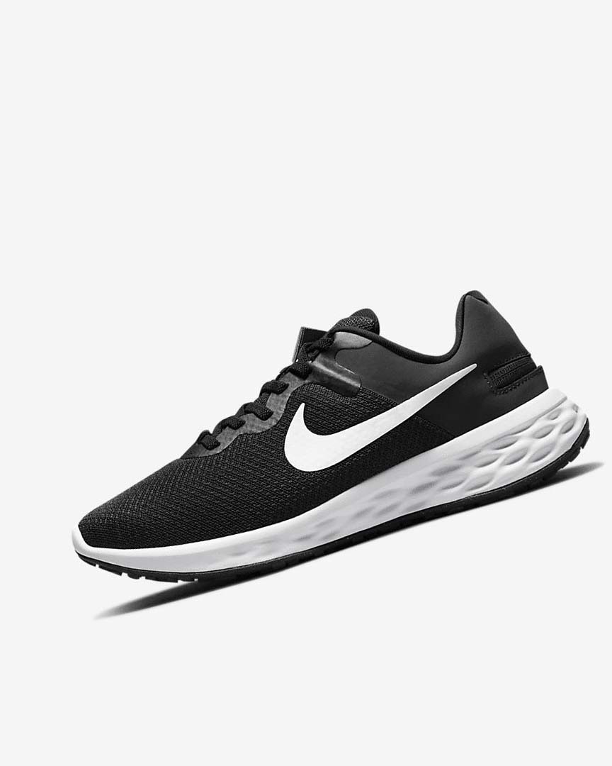 Black / Dark Grey / Grey / White Women\'s Nike Revolution 6 FlyEase Next Nature Running Shoes | UK5504