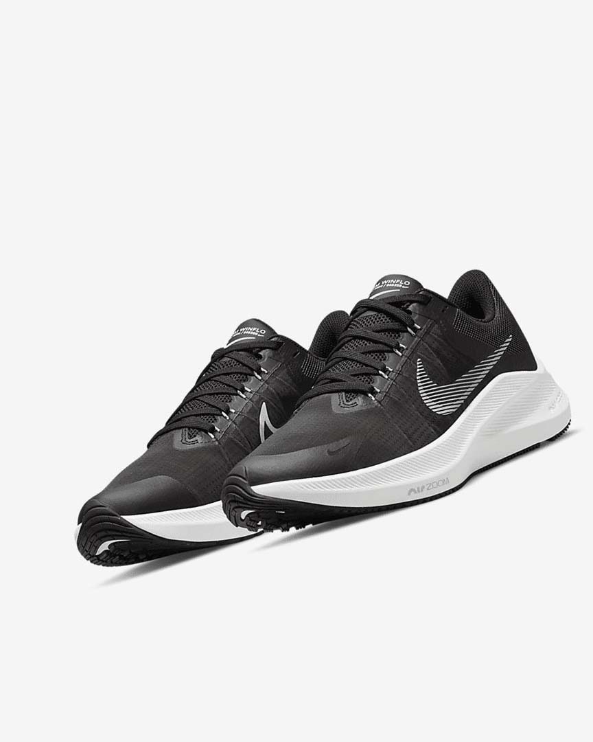 Black / Dark Grey / Light Grey / White Women's Nike Winflo 8 Running Shoes | UK5211