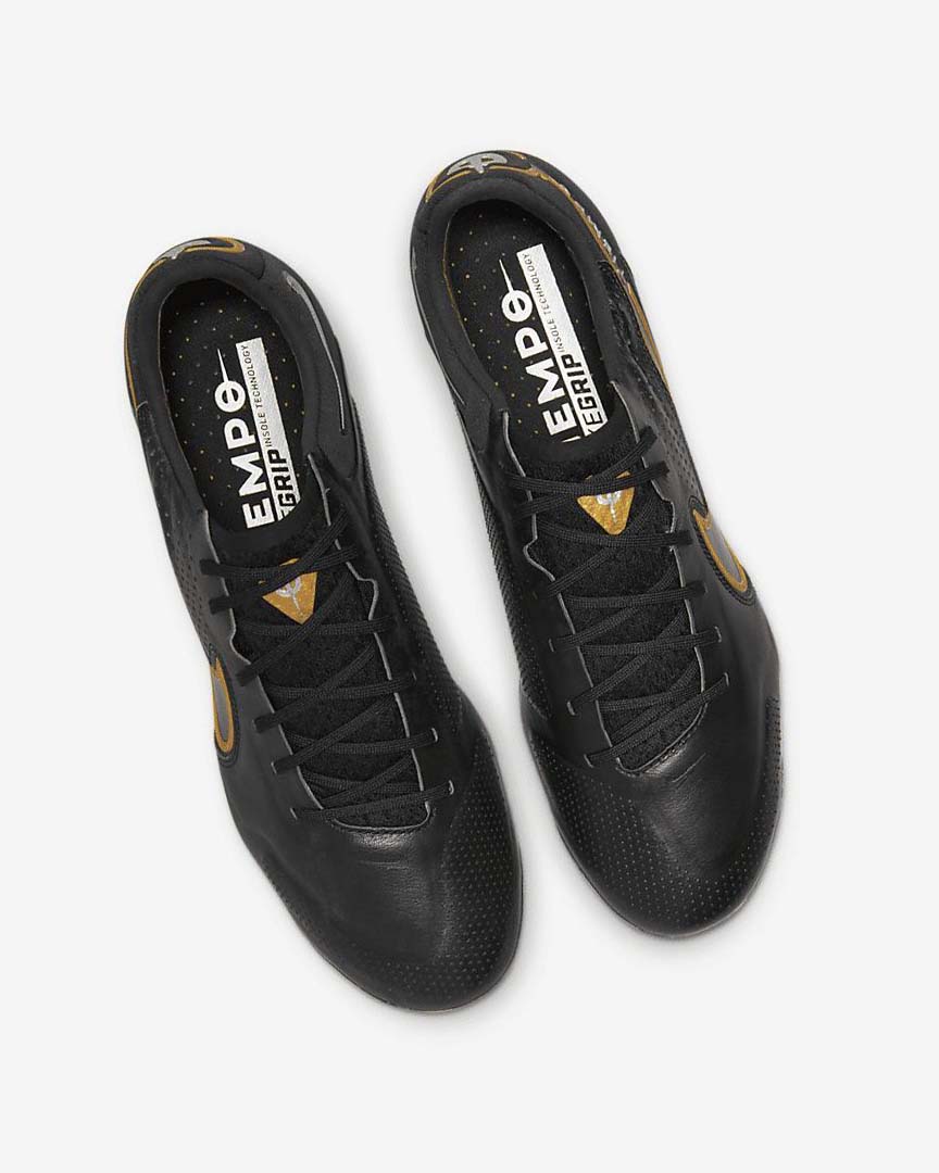 Black / Dark Grey / Metal Gold / Metal Dark Grey Women's Nike Tiempo Legend 9 Elite FG Football Boots | UK5515